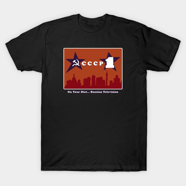 CCCP1 Russian Television (Box) T-Shirt by TeeShawn